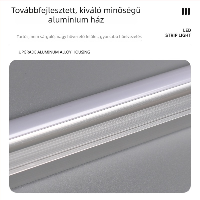 LED integrált tartóval és kapcsolóval rendelkező lámpa irodai LED csőhöz, T5/T8, energiatakarékos, szemvédő