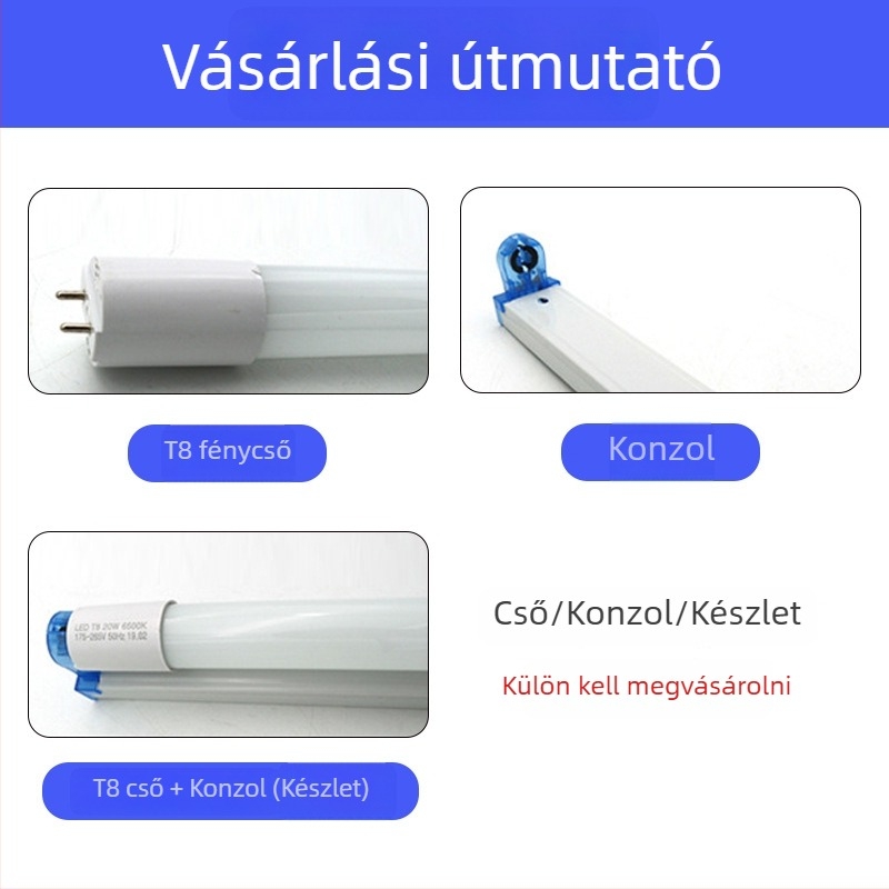 LED fénycső intelligens fényvezérléssel, üveg fluoreszcens cső, mikrohullámú radaros mozgásérzékelő, T8 cső