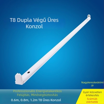 T8 cső tartó, dupla végű, üres LED csőfoglalat, 0.6/0.9/1.2 m