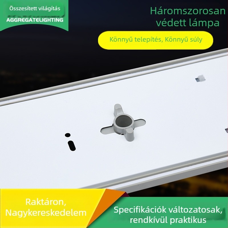 Háromvédett LED T8 lámpatartó dupla- és egyrétegű csövekhez — tisztító és porálló világítás