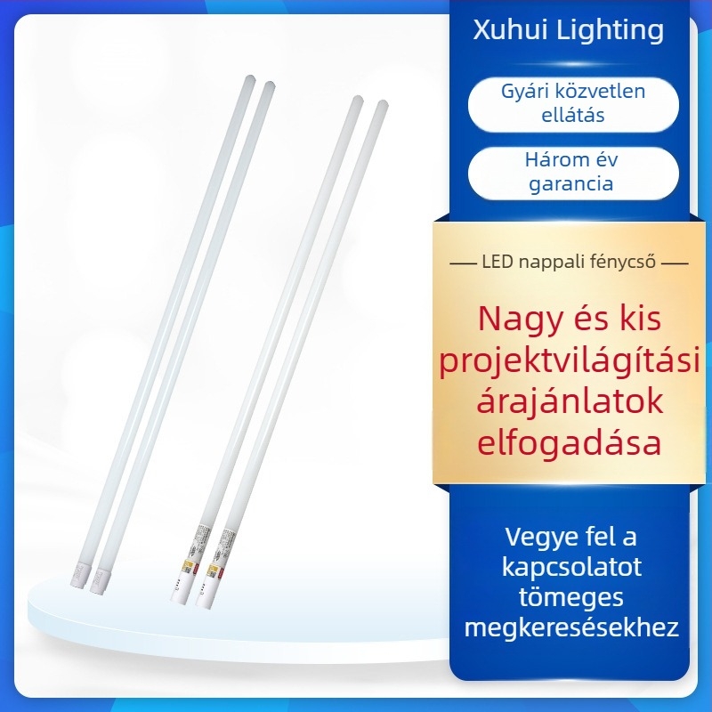 LED integrált nappali vészvilágítócső garázs számára, üveg kivitelben, régi fluoreszcens lámpa helyettesítésére