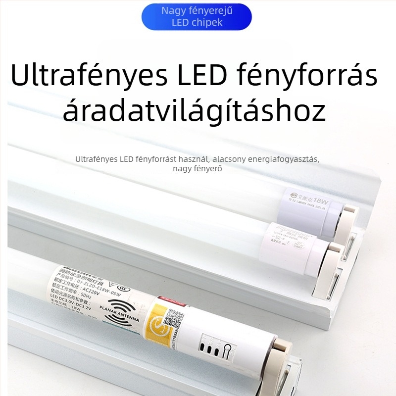 LED integrált nappali vészvilágítócső garázs számára, üveg kivitelben, régi fluoreszcens lámpa helyettesítésére