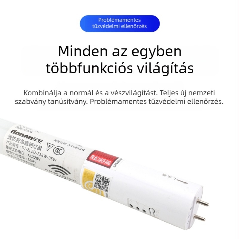 LED integrált nappali vészvilágítócső garázs számára, üveg kivitelben, régi fluoreszcens lámpa helyettesítésére