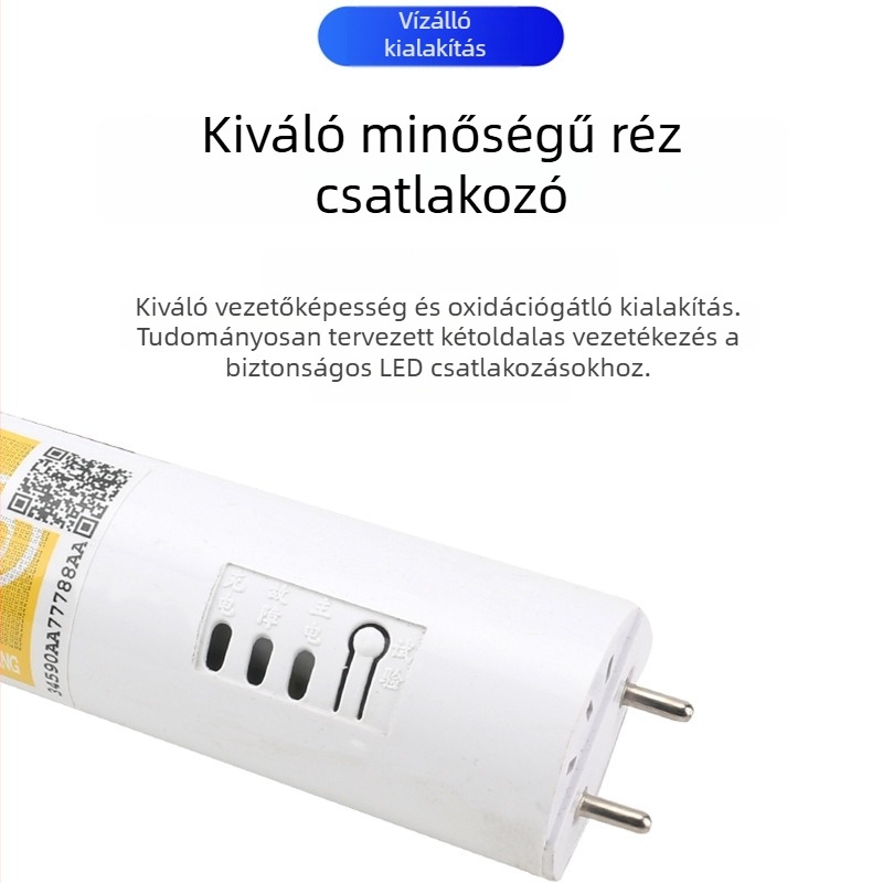 LED integrált nappali vészvilágítócső garázs számára, üveg kivitelben, régi fluoreszcens lámpa helyettesítésére