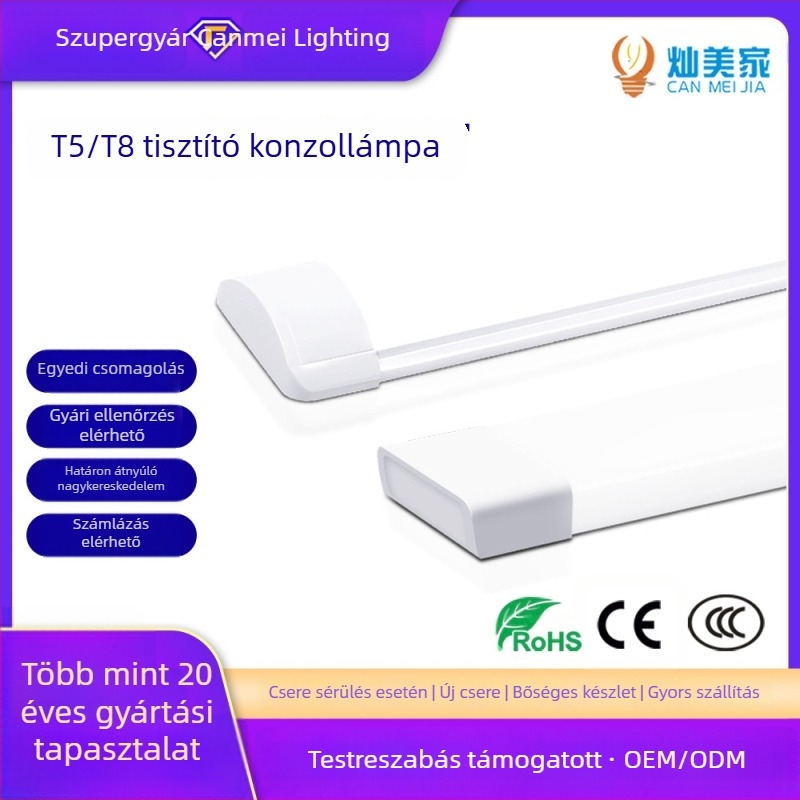 1.2 m LED tisztító lámpa, nagy teljesítmény, átlátszó világítócső