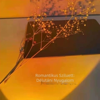 Naplemente lámpa – geometriai háromdimenziós éjszakai fény a nappaliba és hálószobába, USB tápegységű állólámpa vagy asztali lámpa