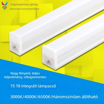LED T5 integrált cső, négyzet alakú PVC, 1,2 m hosszú, szuper fényes nappali fény