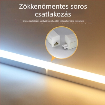 LED T5 integrált cső, négyzet alakú PVC, 1,2 m hosszú, szuper fényes nappali fény
