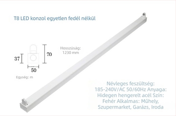 LED nappali energiatakarékos lámpa, LED T8 cső integrált tartóval, 0.6/0.9/1.2 m hosszú, egyszeres vagy dupla sík fedél