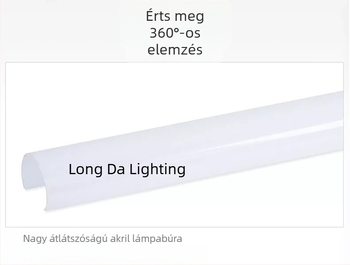 LED nappali energiatakarékos lámpa, LED T8 cső integrált tartóval, 0.6/0.9/1.2 m hosszú, egyszeres vagy dupla sík fedél