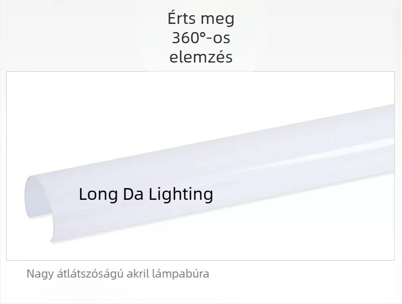 LED nappali energiatakarékos lámpa, LED T8 cső integrált tartóval, 0.6/0.9/1.2 m hosszú, egyszeres vagy dupla sík fedél