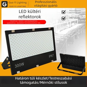 Kültéri vízálló LED-reflektor, 120°-os beesési szög, IP65, alumínium ház, 50–500W, stadionhoz, raktárhoz és utcára világítására