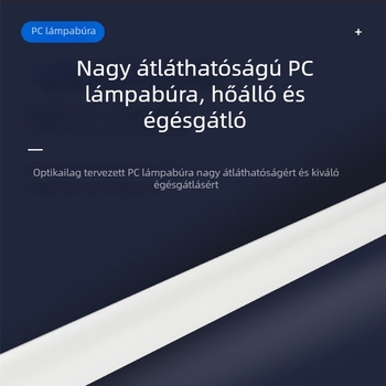 T8 teljesen műanyagból készült, osztott dizájnnal LED cső, 1,2 m, 16 W, 220 V, G13 aljzat, 96x2835 LED, 5000 lm, CRI 75, IP20, beltéri világítás