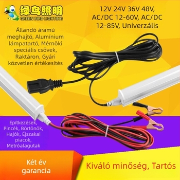 Alacsony feszültségű LED cső, T8, 1,2 m, 18 W, AC/DC bemenet 12-85 V