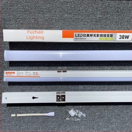 Árnyékmentes LED irodai lámpa, integrált lineáris LED szalaggal, 38W-76W