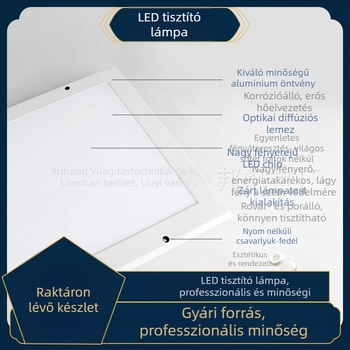 LED tisztító lámpa alumínium COB házban kórházak, élelmiszer-feldolgozó üzemek és pormentes műhelyek számára – 300×1200
