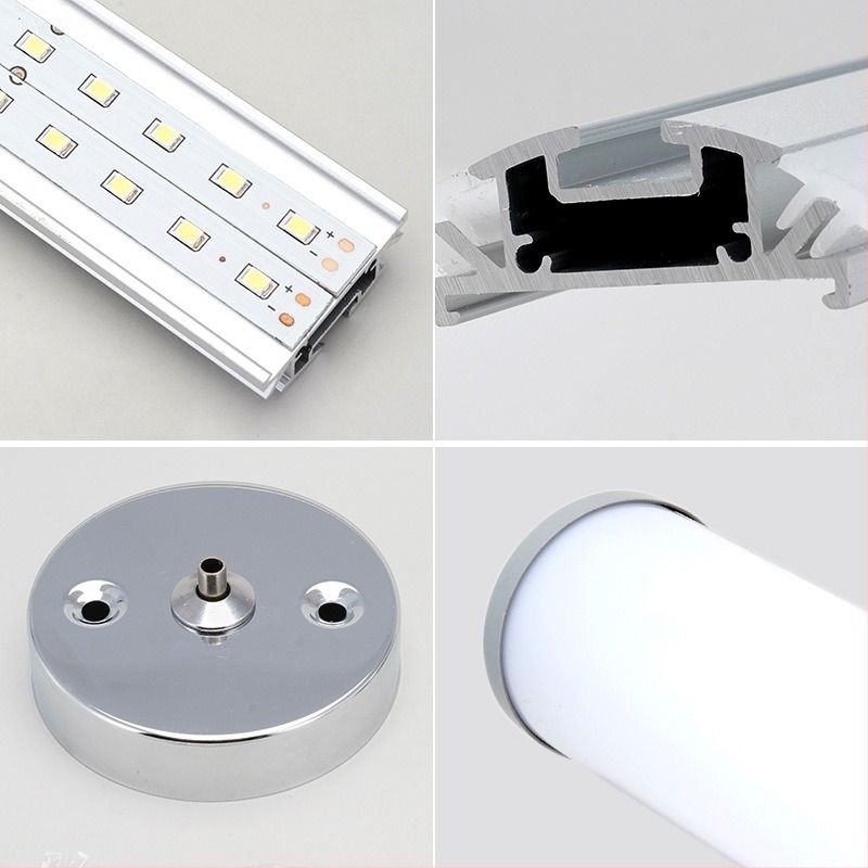 LED szalagfüggőlámpa irodába, hosszú hengeres cső alakú lámpa stúdió és tárgyalóterem világításhoz