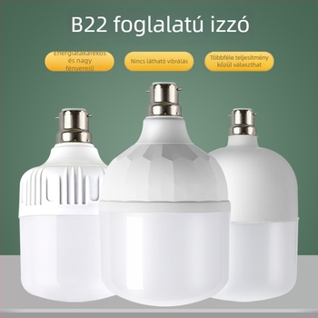 LED izzó B22-es foglalattal, vízálló és porálló, energiatakarékos gömb alakú izzó