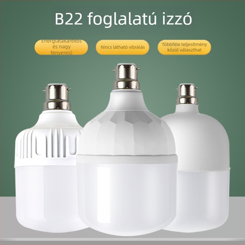 LED izzó B22-es foglalattal, vízálló és porálló, energiatakarékos gömb alakú izzó