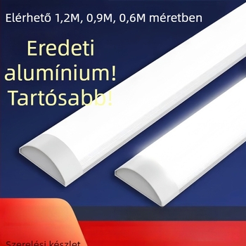 LED hosszú szalaglámpa, ultra‑fényes, energiatakarékos nappali világítás, integrált szalagos irodai lámpa otthonra, háromvédelmes tisztító lámpa