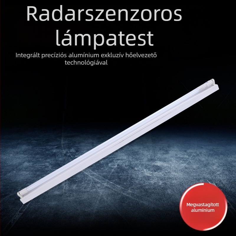 T8 LED garázsvilágítás mikrohullámú radar szenzorral, 1,2 m, 96 LED, IP43, 270° fénysugár, ultra fényes