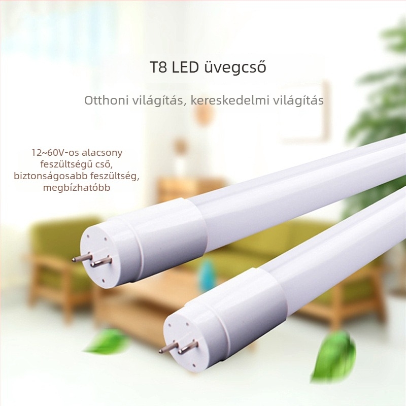 LED T8 cső tartóval, nagy teljesítményű hosszú fénycsík, integrált két vég bemenettel, hosszúság 1,2 m