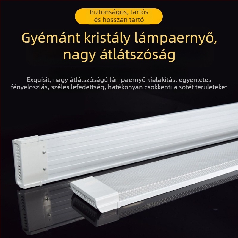 Lingjing modellű LED tisztító lámpa integrált tartóval, 1,2 m hosszú, T8 fénycső