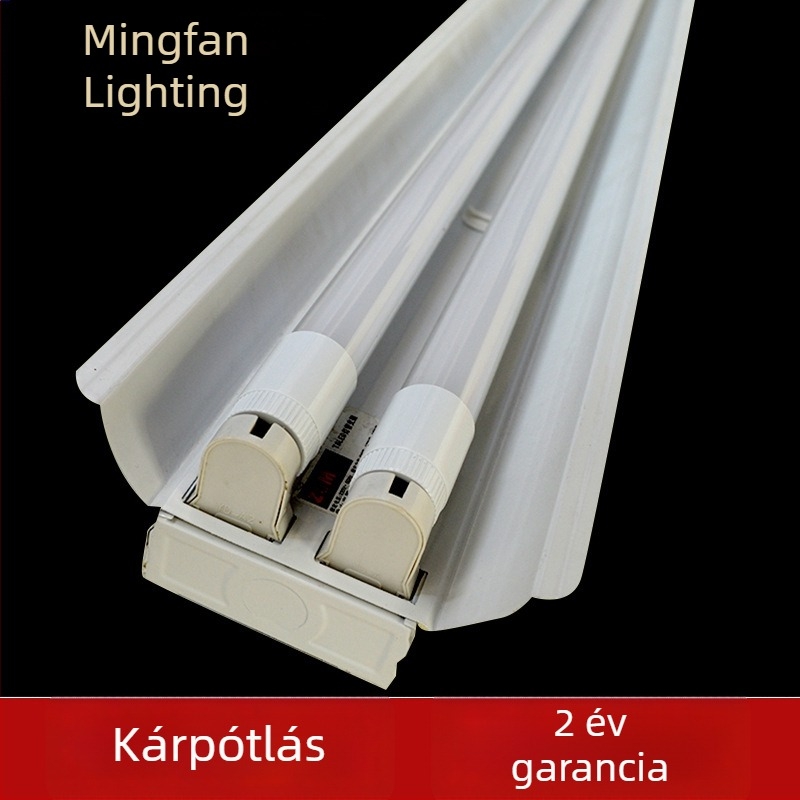LED T8 lámpatartó fluoreszcens lámpákhoz, LED kettős vagy egycsöves, vészvilágítás, nappali fényerő