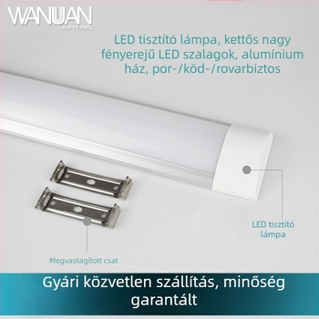 Beépített LED tisztító lámpa por- és vízálló, ütésálló védelemmel kereskedelmi világításhoz