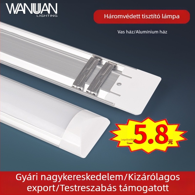 Beépített LED tisztító lámpa por- és vízálló, ütésálló védelemmel kereskedelmi világításhoz