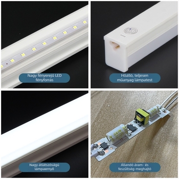 Integrált LED cső T5 nappali fénnyel és hosszú T8 világító csíkkal, otthoni készlet, 1,2 m, 18 W, energiatakarékos, rendkívül fényes