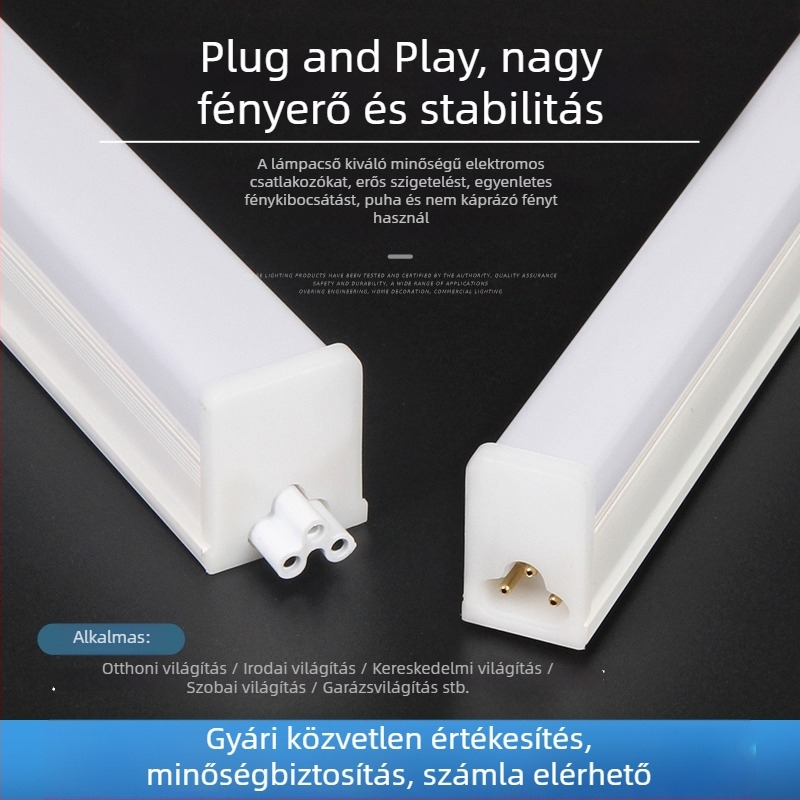 Integrált LED cső T5 nappali fénnyel és hosszú T8 világító csíkkal, otthoni készlet, 1,2 m, 18 W, energiatakarékos, rendkívül fényes