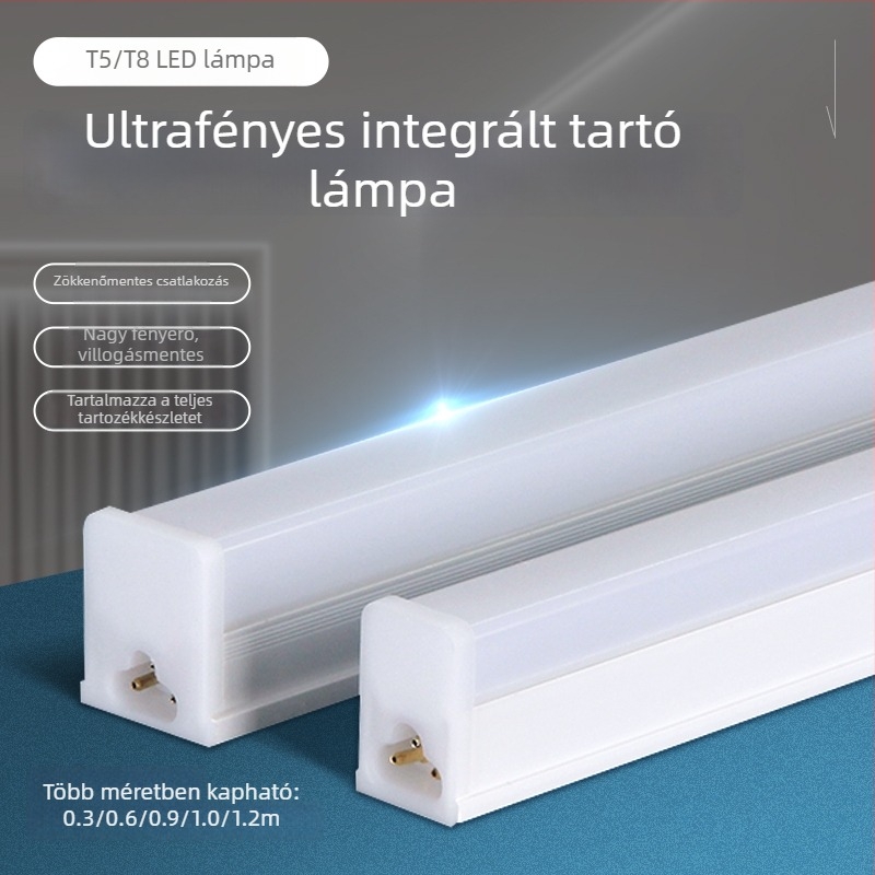 Integrált LED cső T5 nappali fénnyel és hosszú T8 világító csíkkal, otthoni készlet, 1,2 m, 18 W, energiatakarékos, rendkívül fényes
