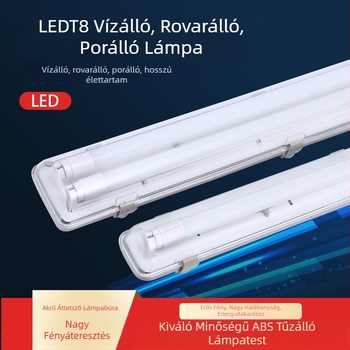 LED T8 kettős cső, tri‑védett vészhelyzeti fluoreszcens lámpa tartóval