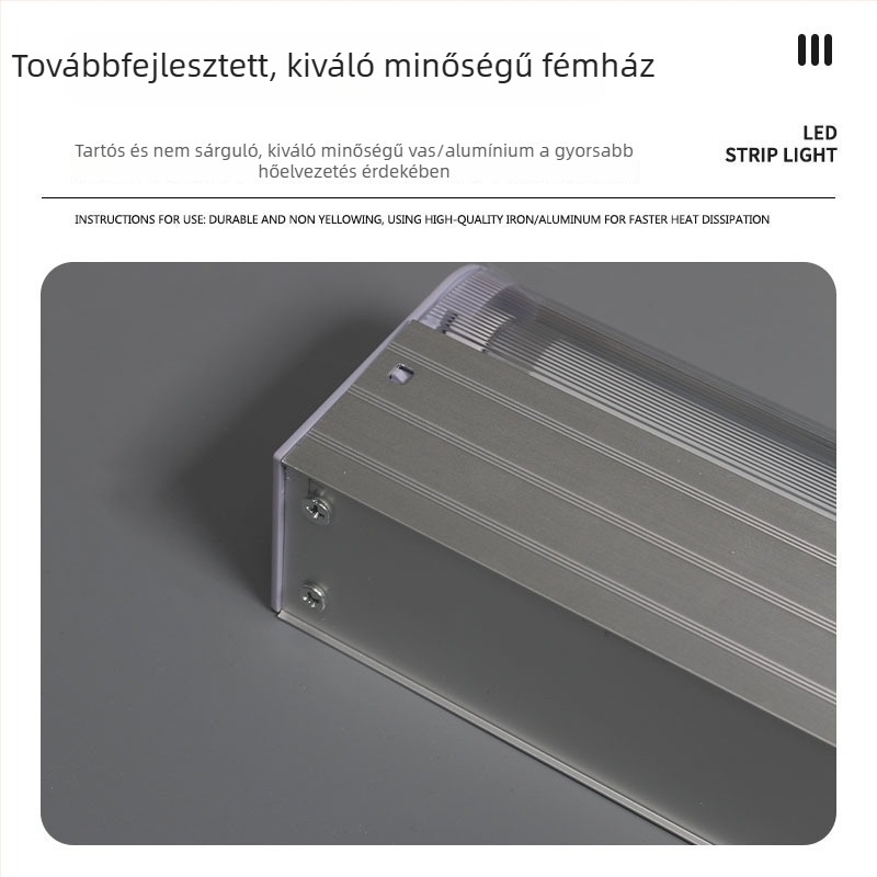 Egyedi T8 LED könnytömlő lámpatest gyógyszeripari és biotechnológiai ipari tisztaszobákhoz kettős fénycső konfigurációval