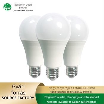LED égő E27-es foglalattal, műanyag bevonatú alumínium alap, 13W, nagy fényerő, energiatakarékos, otthoni használatra