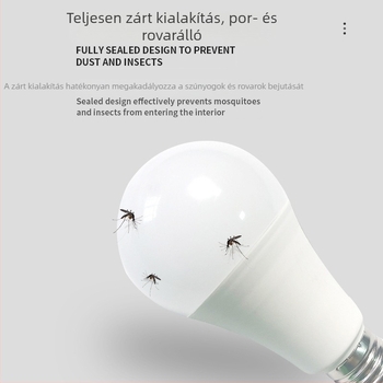 LED égő E27-es foglalattal, műanyag bevonatú alumínium alap, 13W, nagy fényerő, energiatakarékos, otthoni használatra