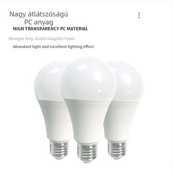 LED égő E27-es foglalattal, műanyag bevonatú alumínium alap, 13W, nagy fényerő, energiatakarékos, otthoni használatra