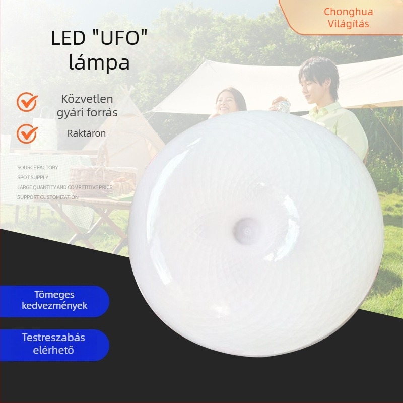 LED UFO lámpa E27-es foglalattal, vízálló, teljes spektrumú fehér fény, energiatakarékos