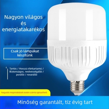 LED égő, rendkívül fényes, E27-es foglalat, otthoni világítás, fehér fény, energiatakarékos