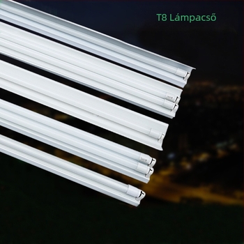 T8 LED cső fedett házzal és vészhelyzeti tartóval garázs világításhoz