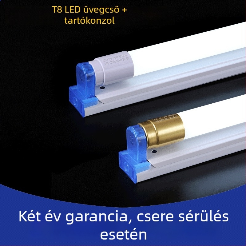 T8 üveg LED cső, 1.2 m, 18 W, G13 foglalat, 220 V, 1500 lm, CRI 75, 180° sugárzás