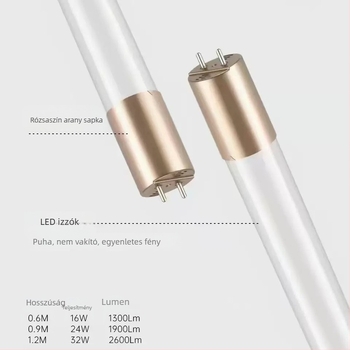 LED nappali cső lámpa – teljes készlet, rendkívül fényes, gyáraknak és otthonra, 1.2 m üvegből készült cső