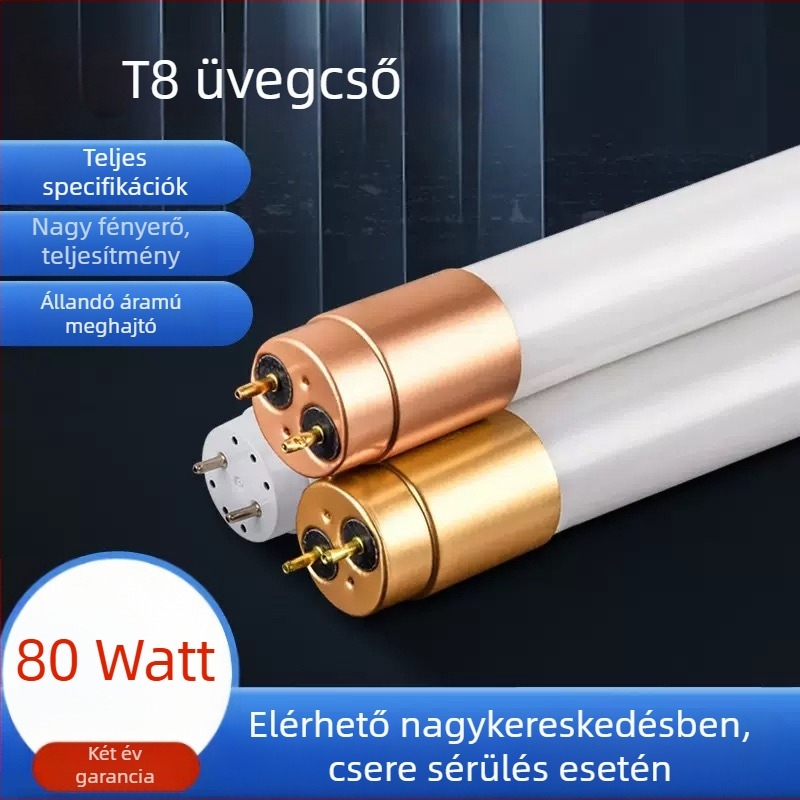 LED nappali cső lámpa – teljes készlet, rendkívül fényes, gyáraknak és otthonra, 1.2 m üvegből készült cső