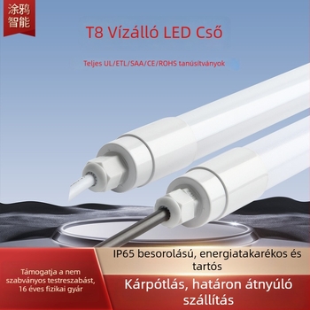 LED T8 vízálló LED-lámpa IP65 Tri-Proof, 1.2 m, 18W, műhelyhez, hűtőtároláshoz és kültéri reklámvilágításhoz
