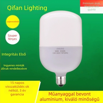 Set Sail LED izzó, műanyag bevonatú alumíniumtest, Gao Fu Shuai lapos fejű gömbizzó, energiatakarékos, E27