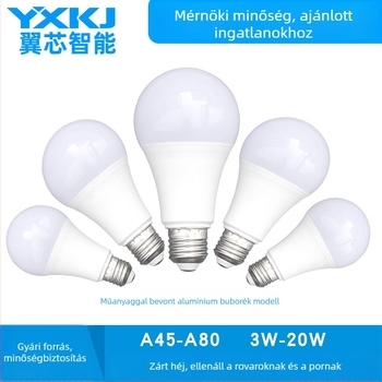 LED energiatakarékos, nagyfényű izzó műanyag borítású alumínium tokkal, 5W/15W/18W/40W, állandó áramú