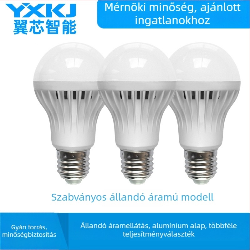 LED energiatakarékos, nagyfényű izzó műanyag borítású alumínium tokkal, 5W/15W/18W/40W, állandó áramú