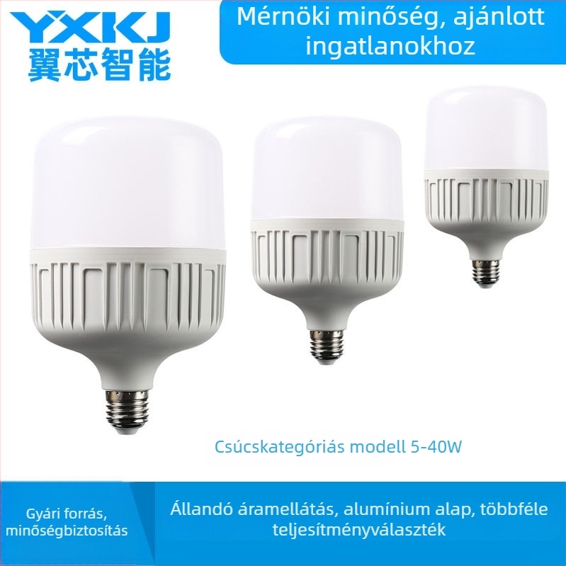 LED energiatakarékos, nagyfényű izzó műanyag borítású alumínium tokkal, 5W/15W/18W/40W, állandó áramú