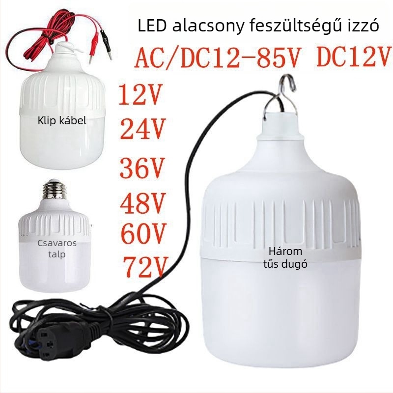 LED alacsony feszültségű izzó 12–85V rendszerekhez, 12V/DC/AC, jármű világítás